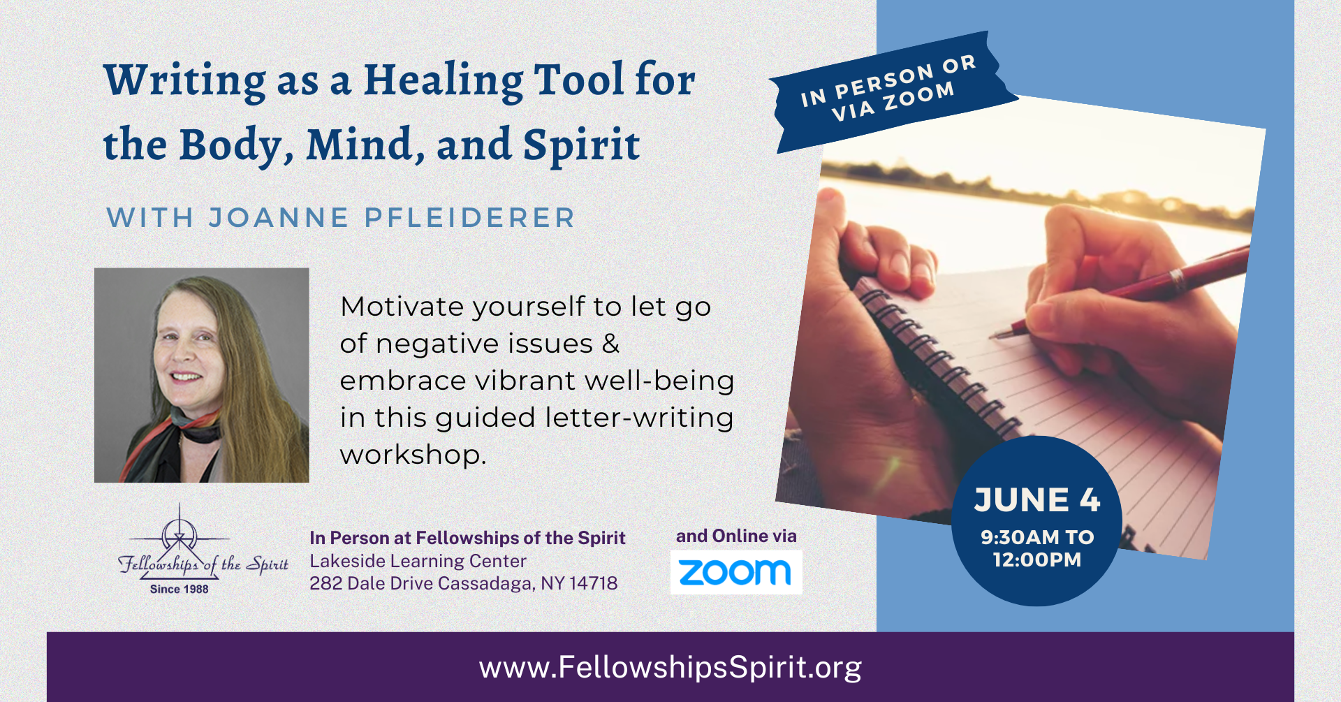 Writing as Healing Tool - Fellowships of the Spirit